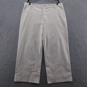 J Crew Womens Wide Leg Chino Pants 33 Ivory‎ High Rise Stretch Twill Career NEW